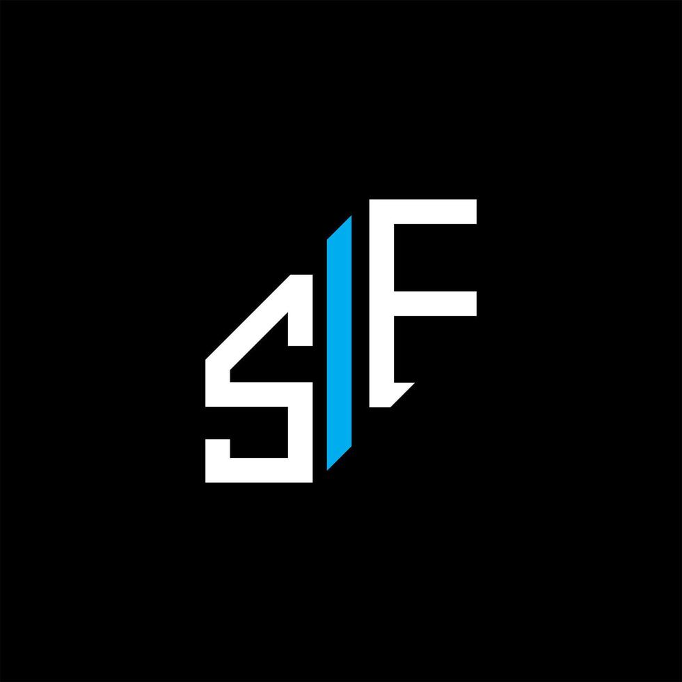 sf letter logo creatief ontwerp met vectorafbeelding vector