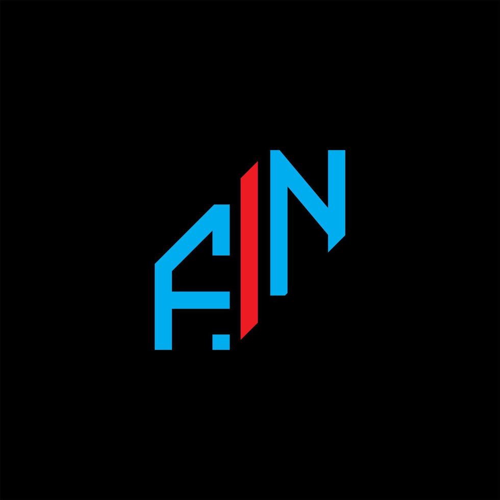 fn letter logo creatief ontwerp met vectorafbeelding vector