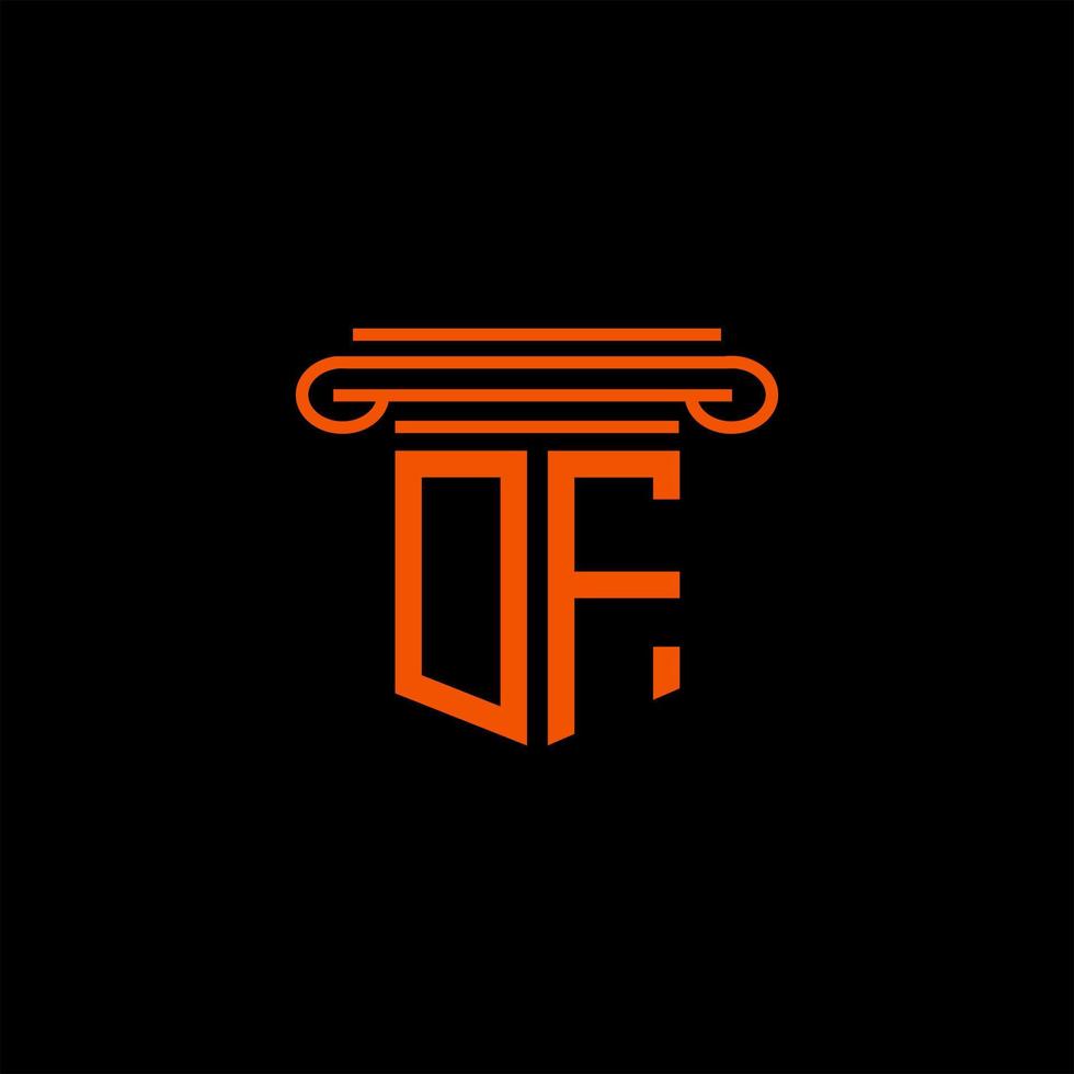 df letter logo creatief ontwerp met vectorafbeelding vector
