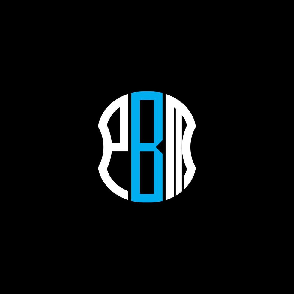 pbm brief logo abstract creatief ontwerp. pbm uniek ontwerp vector
