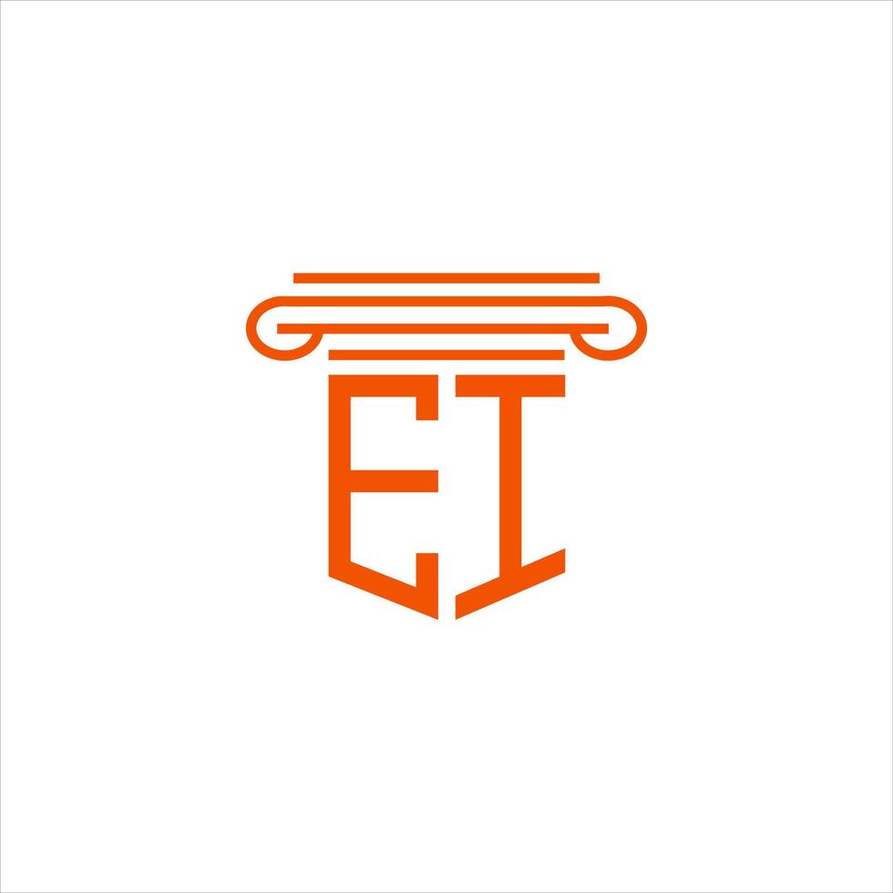 ei letter logo creatief ontwerp met vectorafbeelding vector