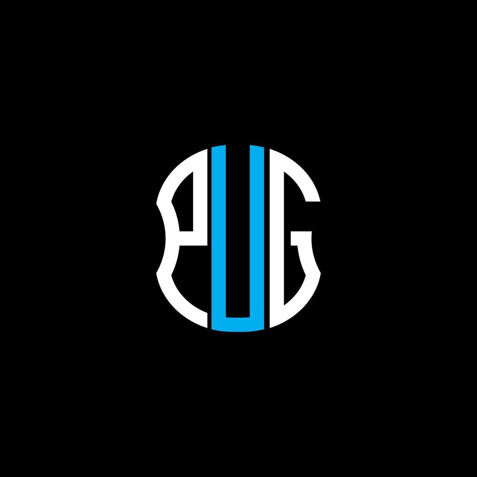 pug brief logo abstract creatief ontwerp. uniek ontwerp pug vector