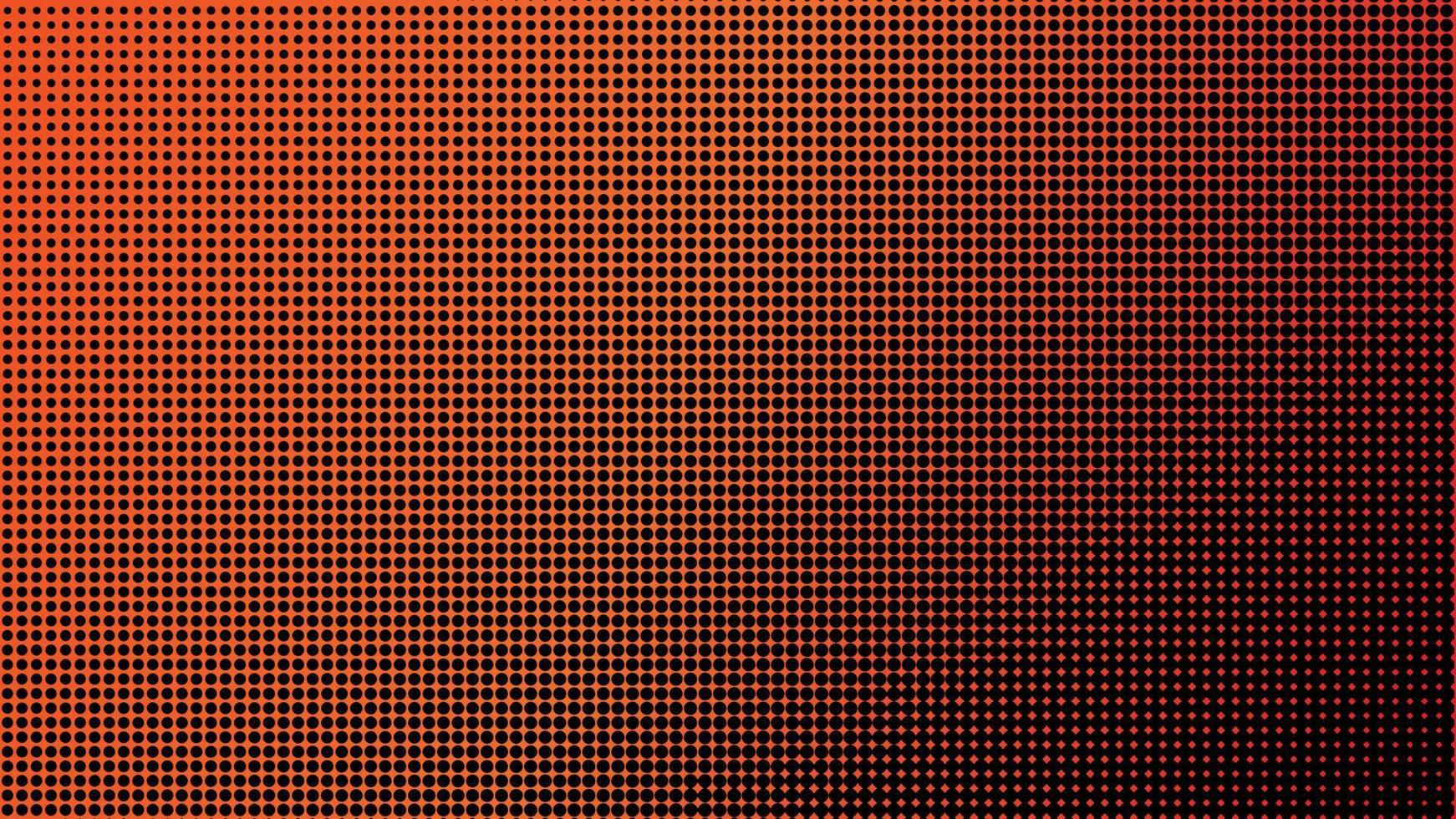 kleurrijke halftone achtergrond ontwerpsjabloon, popart, abstracte stippen patroon illustratie, zwart rood oranje kastanjebruin gradatie behang, vintage textuur element, kleur voor de kleurovergang vector