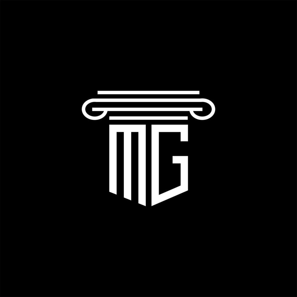 mg letter logo creatief ontwerp met vectorafbeelding vector