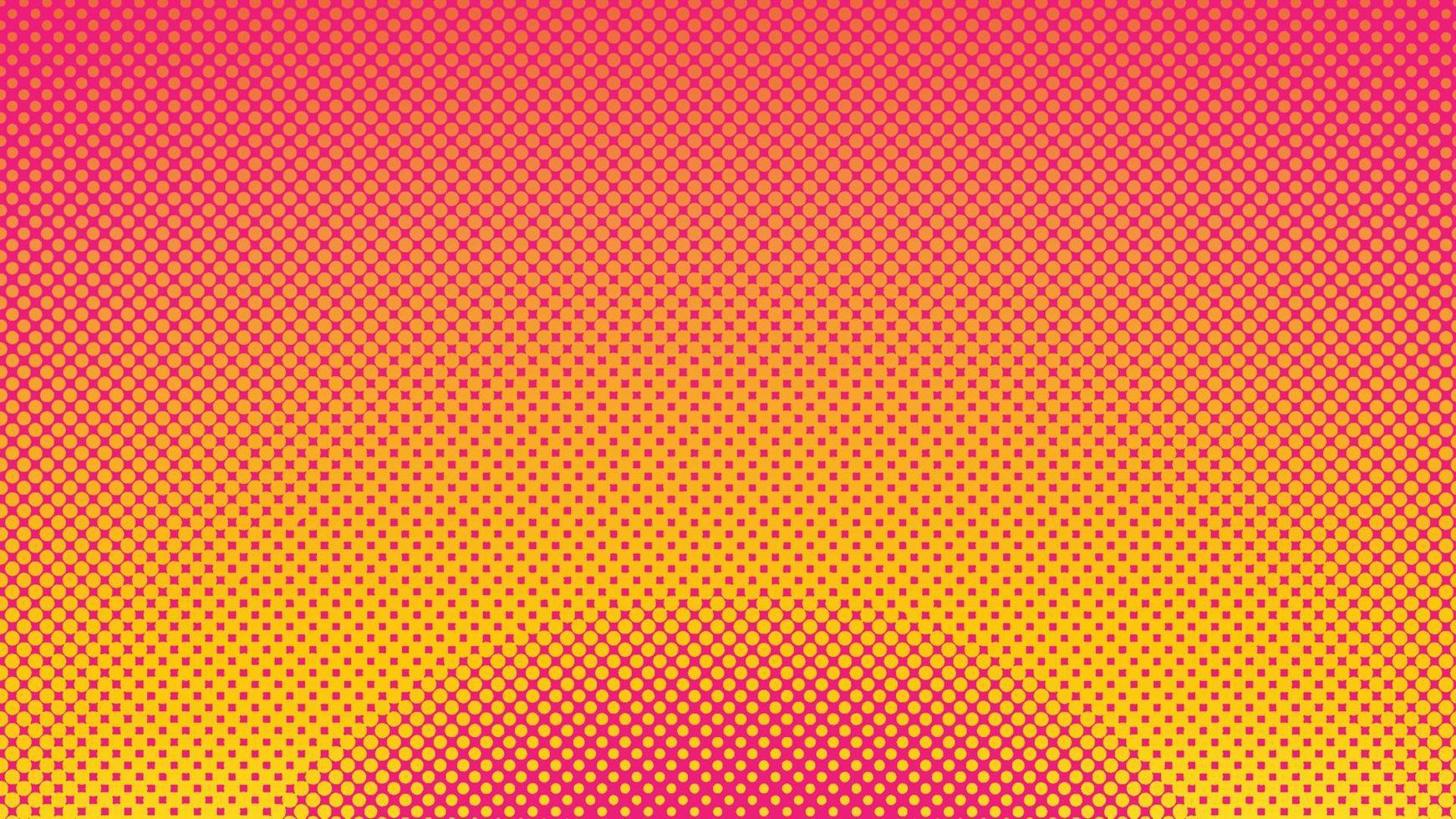 kleurrijke radiale halftone achtergrond ontwerpsjabloon, popart, abstracte stippen patroon illustratie, vintage textuur element, retro oranje gradatie, helder verloop behang, eps 10 bestand vector project