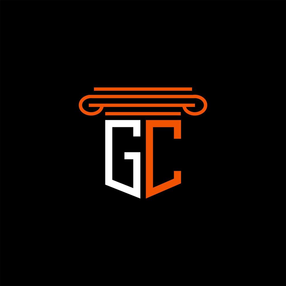 gc letter logo creatief ontwerp met vectorafbeelding vector