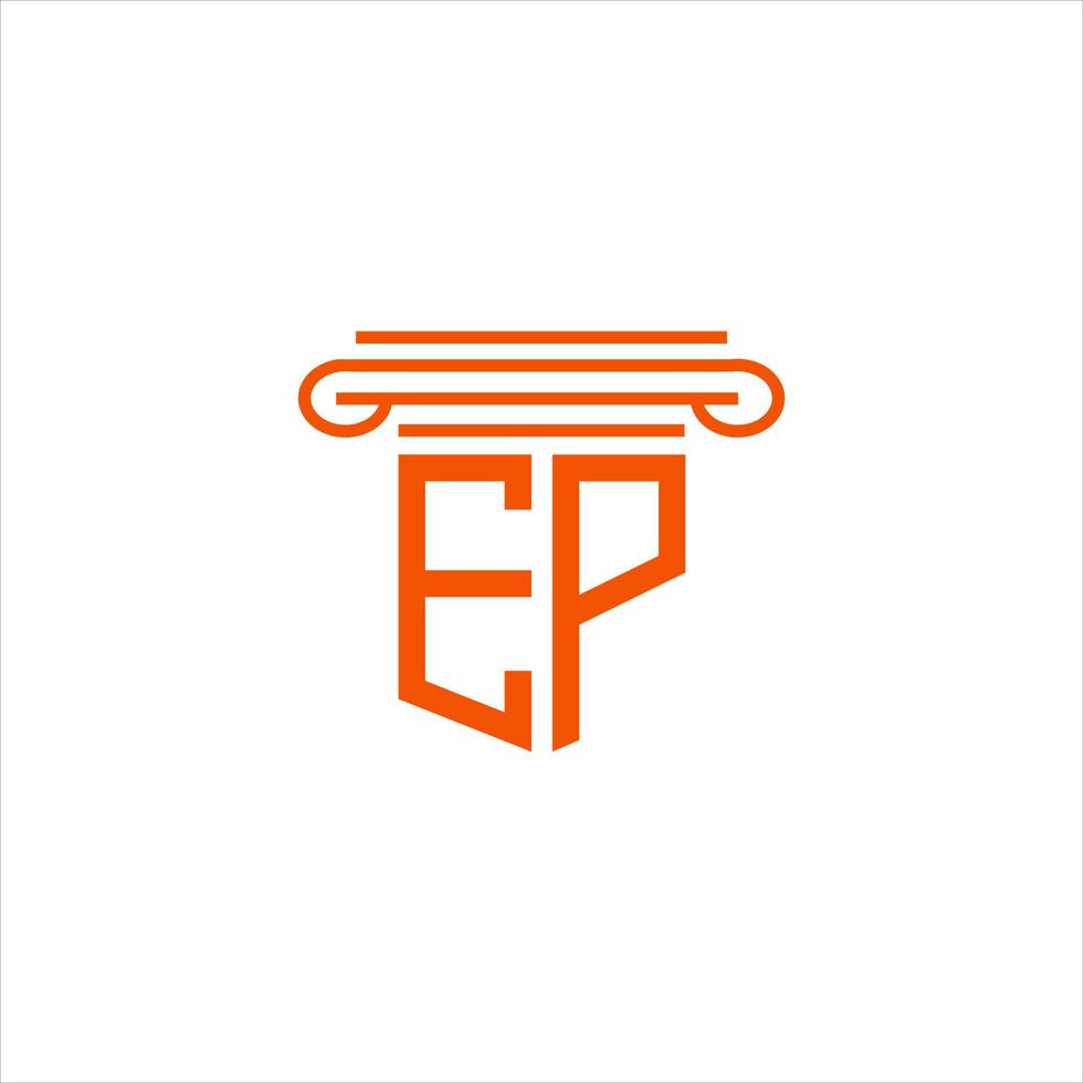 ep letter logo creatief ontwerp met vectorafbeelding vector