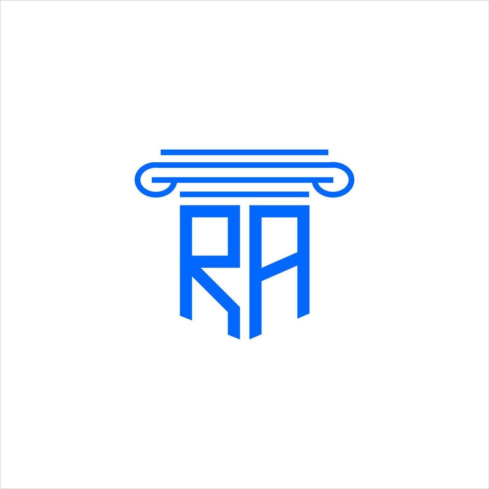 ra letter logo creatief ontwerp met vectorafbeelding vector