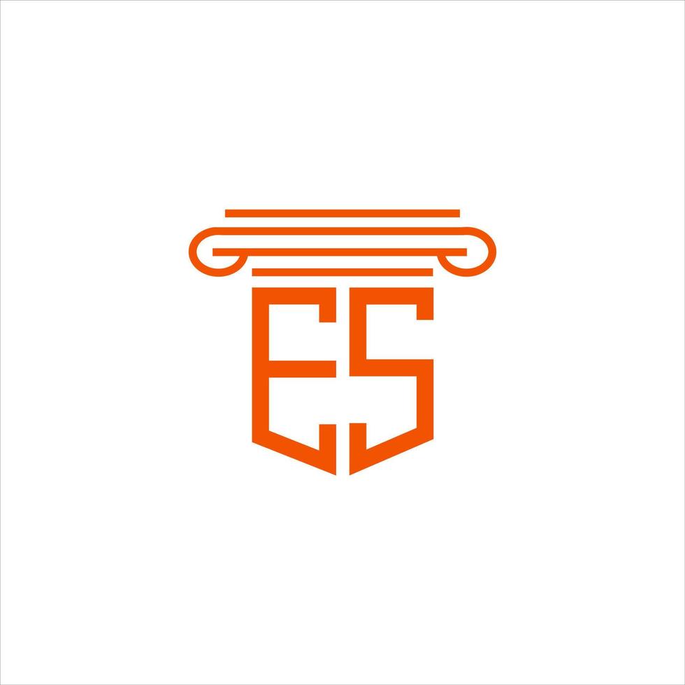 es letter logo creatief ontwerp met vectorafbeelding vector