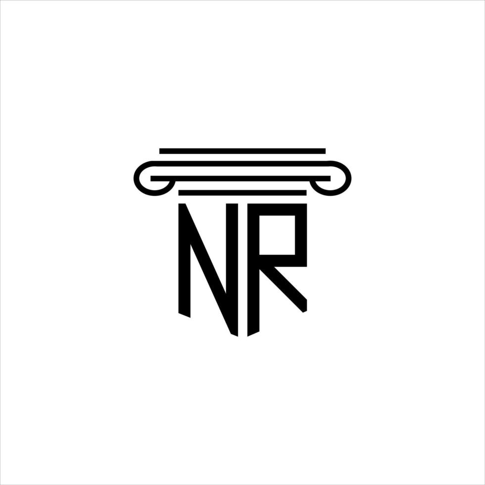 nr letter logo creatief ontwerp met vectorafbeelding vector