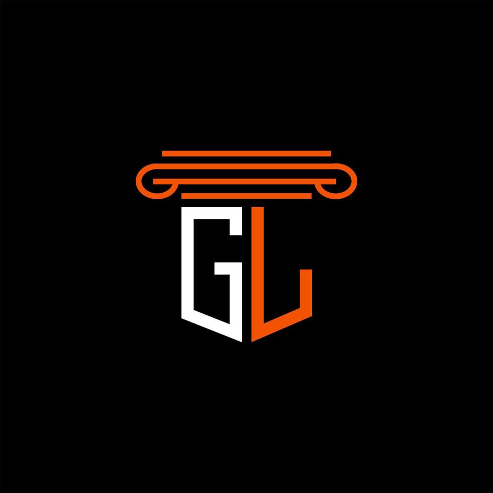 gl letter logo creatief ontwerp met vectorafbeelding vector