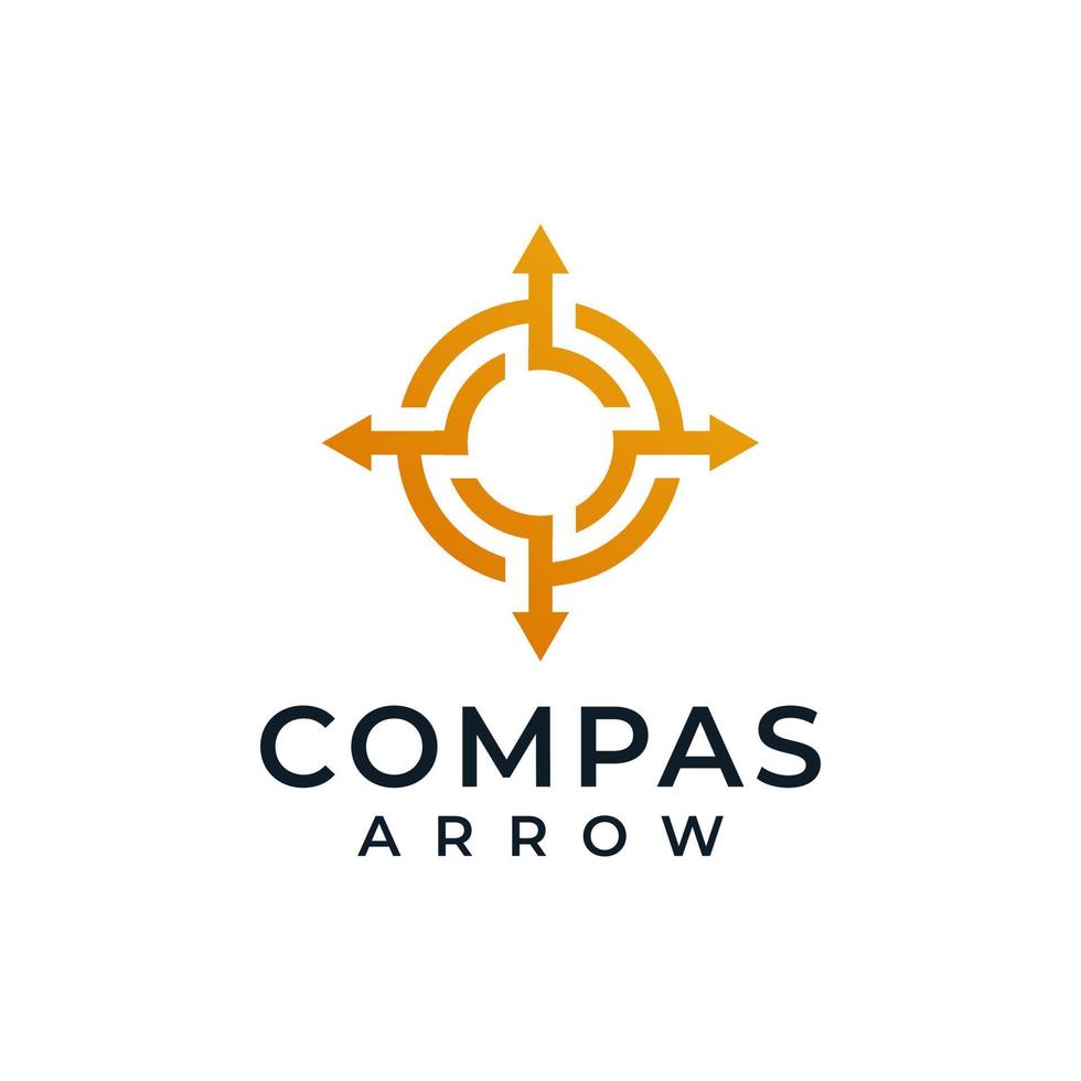 kompas pijl geïsoleerd merk logo ontwerp inspiratie vector