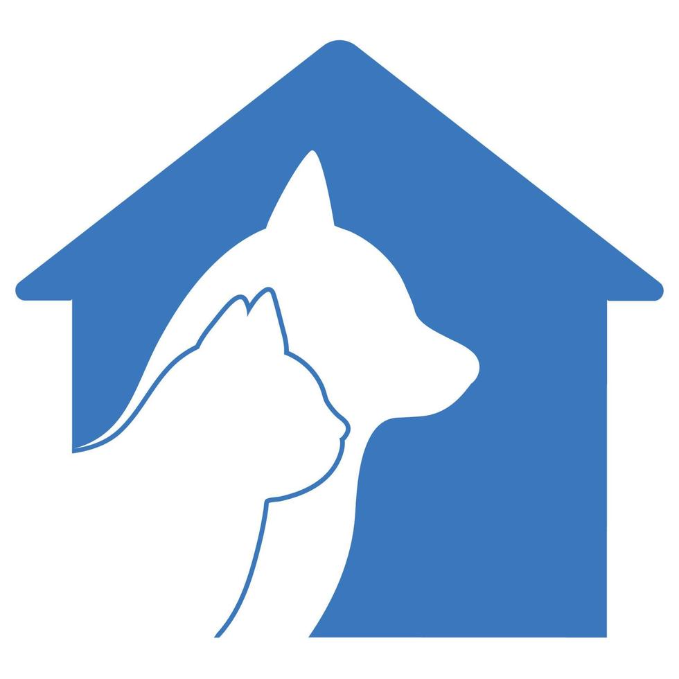 dierenkennel logo met schaduw vector