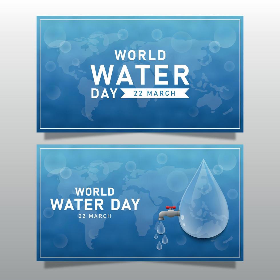 wereld water dag illustratie sjabloon achtergrond vector