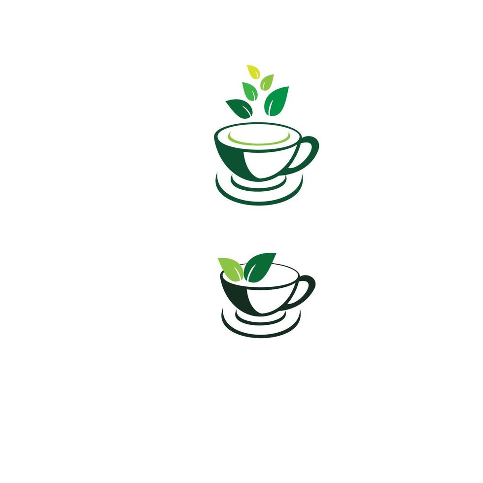 groene thee logo vector