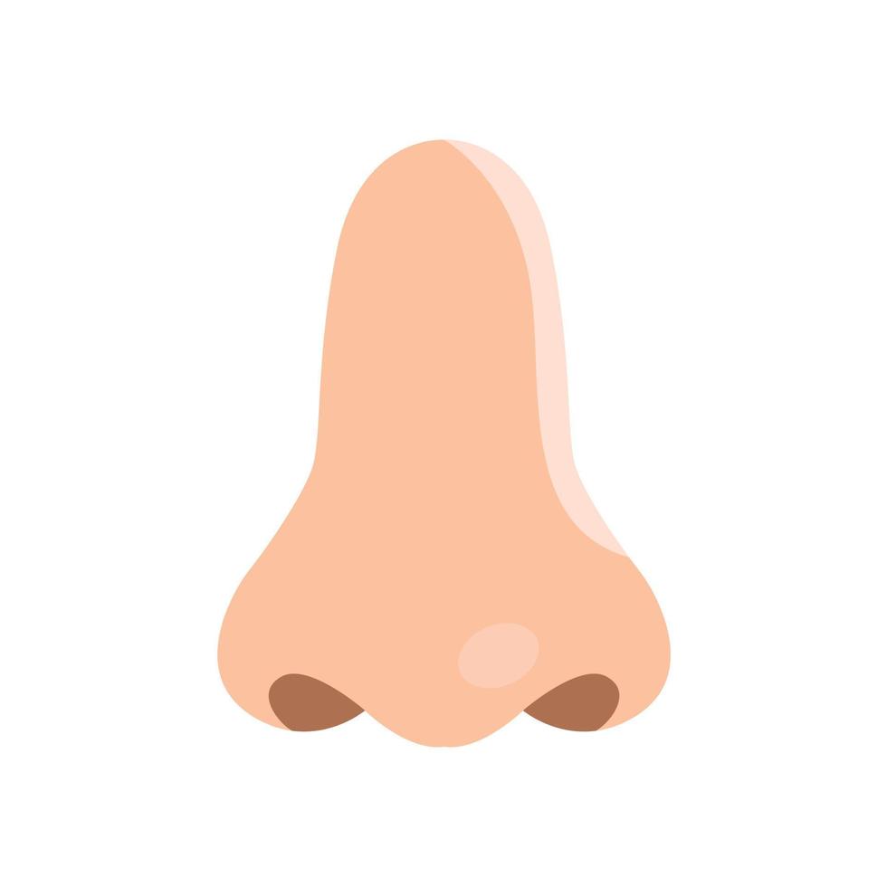 menselijke neus platte clip art illustratie geïsoleerde icon vector