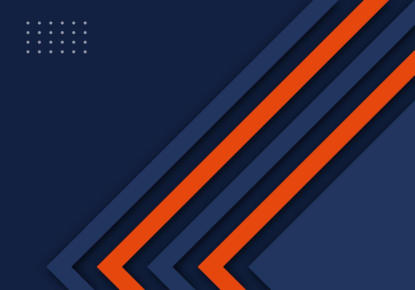 abstract oranje pijl blauw schaduw lijn met lege ruimte ontwerp modern futuristisch achtergrond geometrische overlap laag papier knippen stijl vector