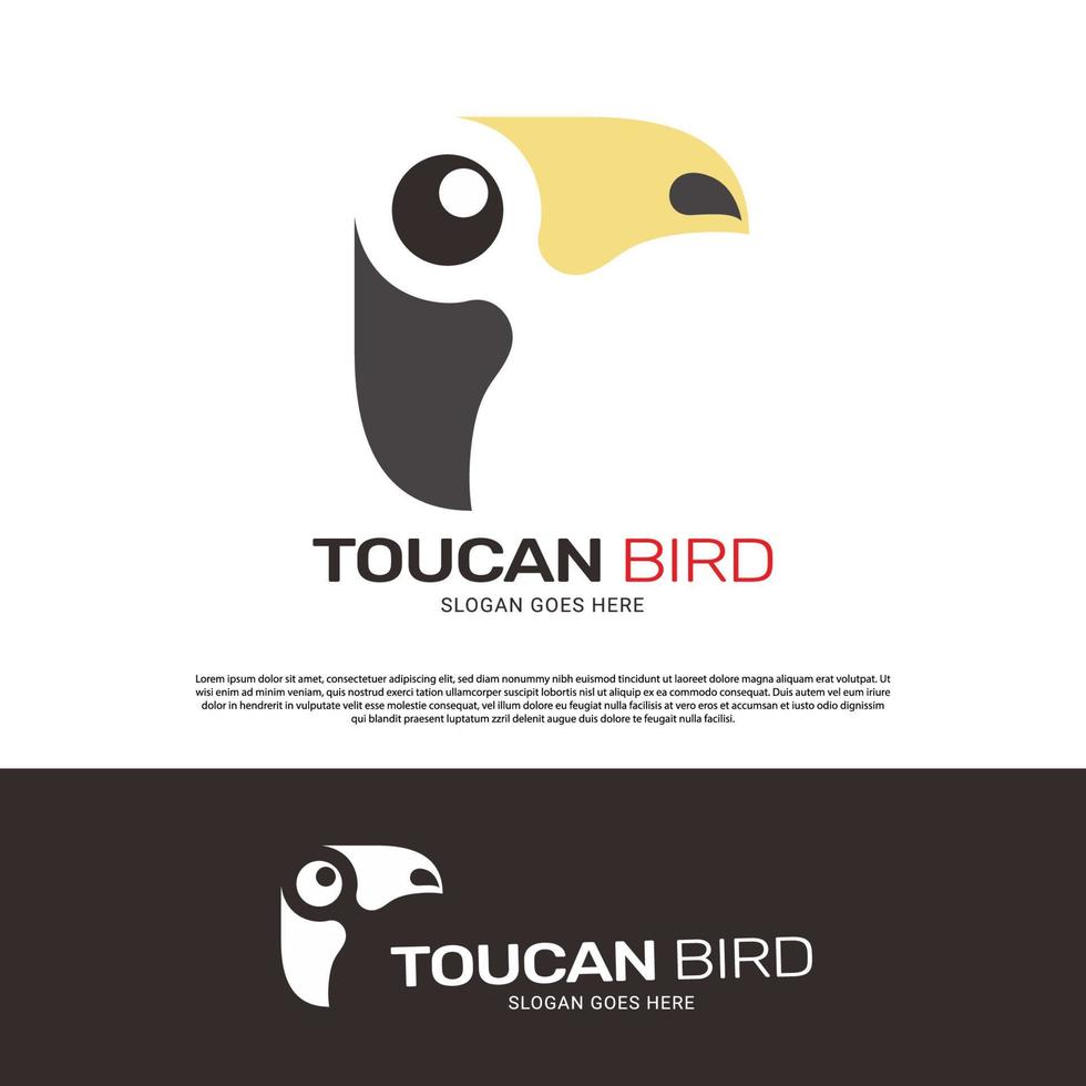 toekan ara vogel logo ontwerp vector