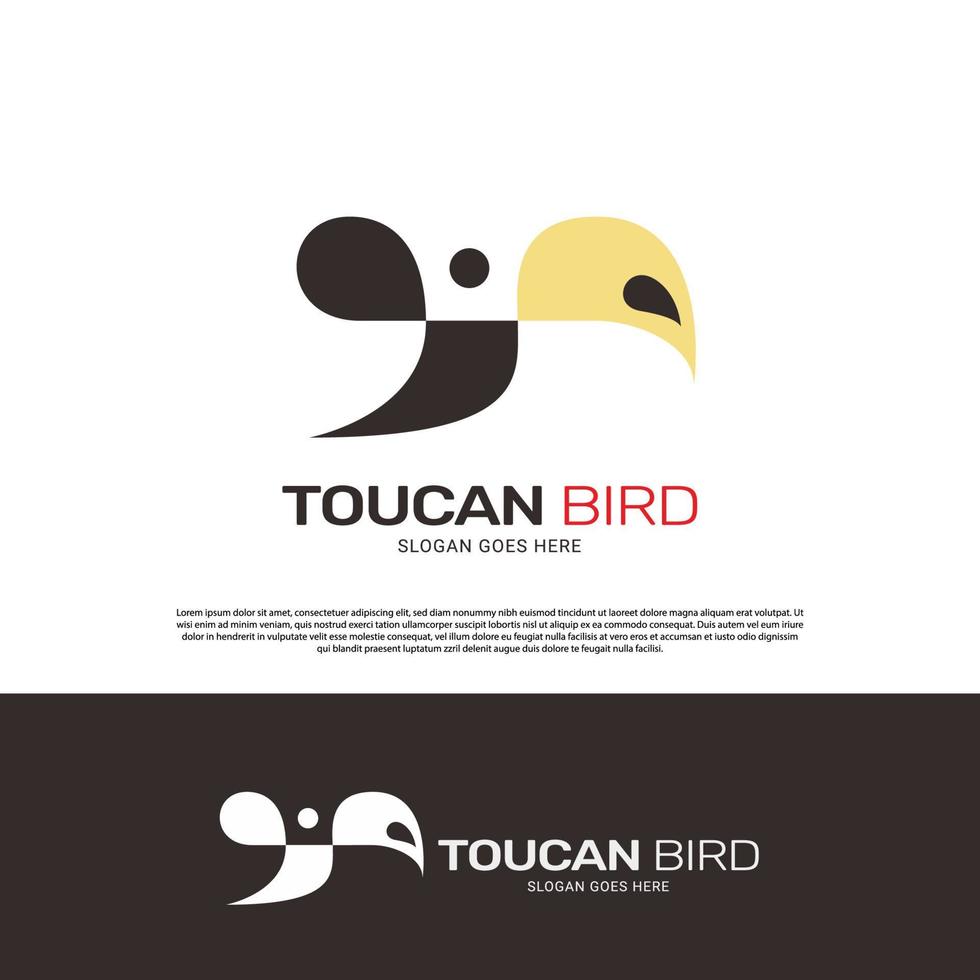 toekan ara vogel logo ontwerp vector