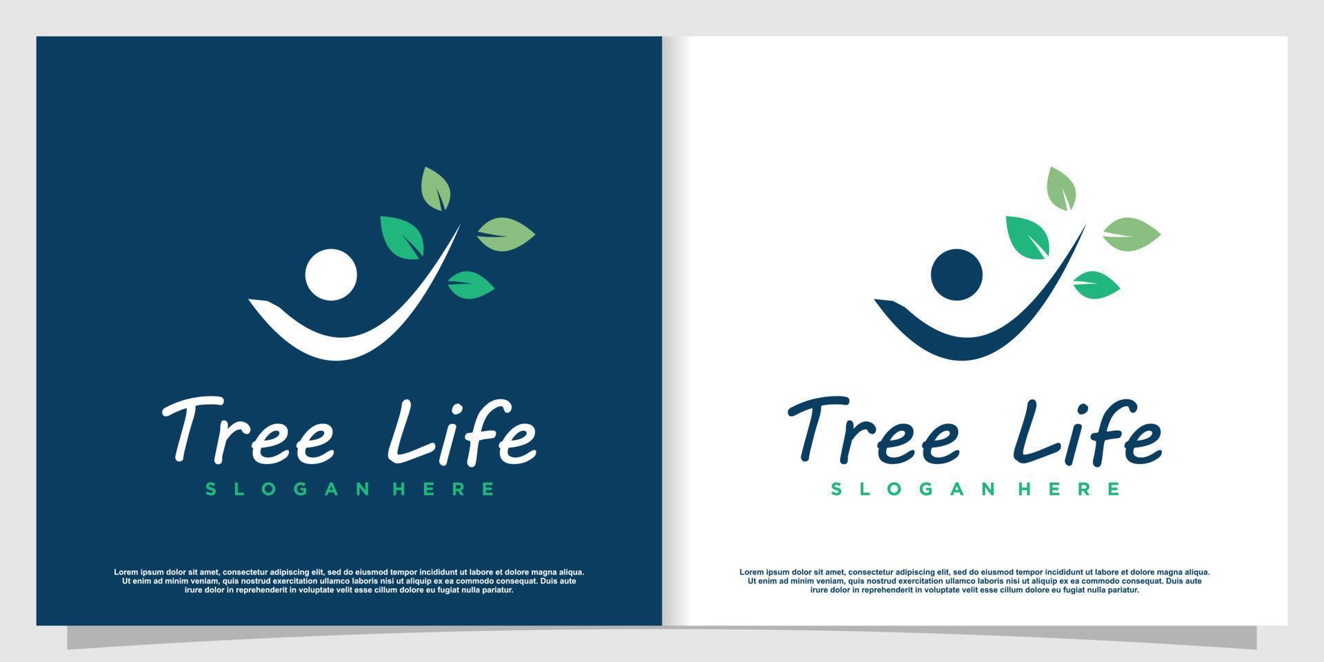boomleven-logo met premium vectordeel in moderne menselijke stijl vector