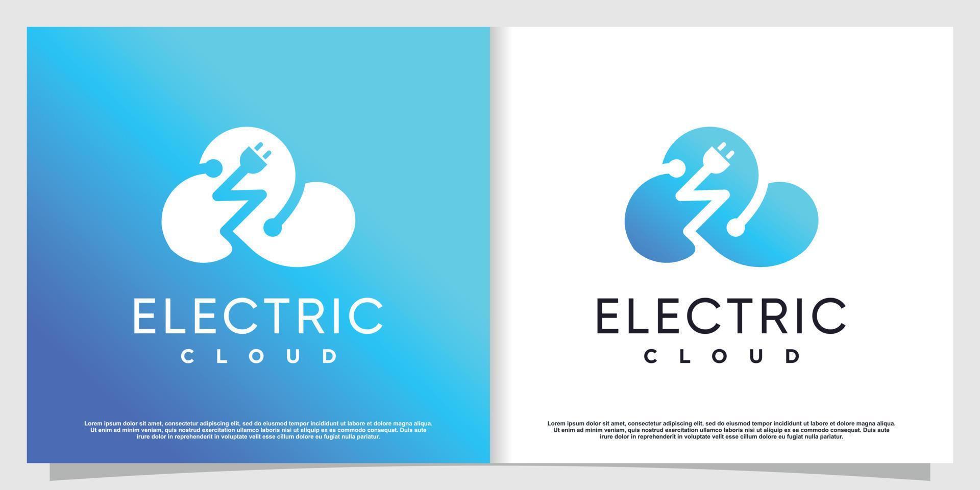 stormlogo met creatief elektrisch concept premium vectordeel 1. vector