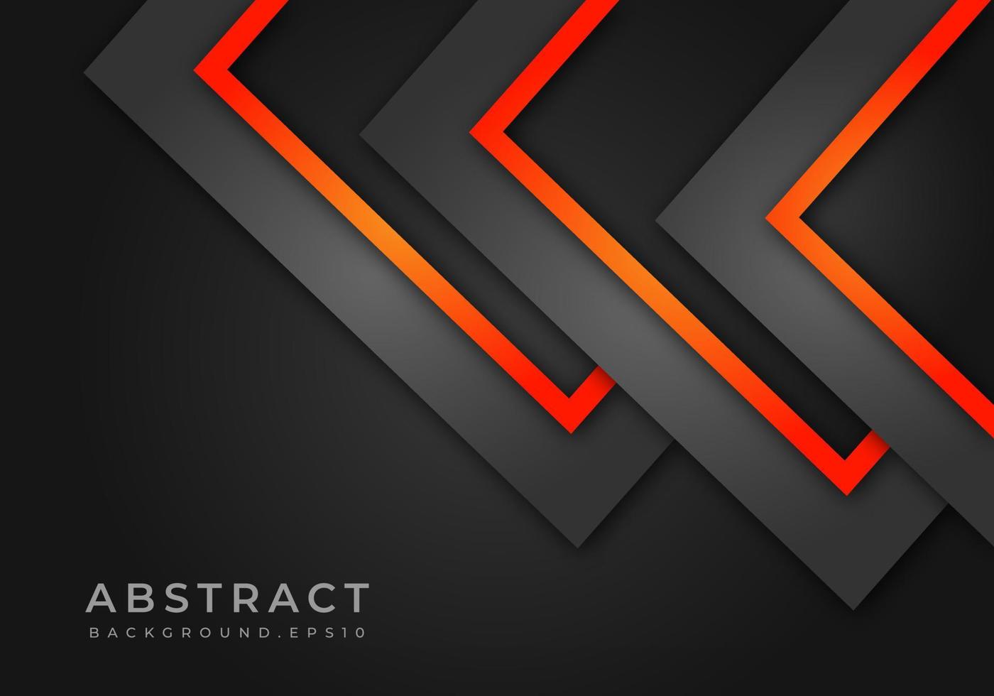 abstract oranje pijl donker grijs schaduw lijn met lege ruimte ontwerp modern futuristisch achtergrond geometrische overlap laag papier knippen stijl vector