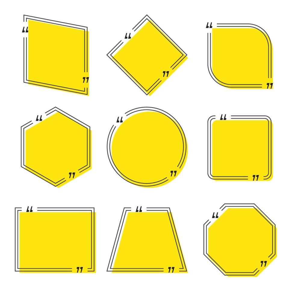 citaat vak frame op witte achtergrond vector