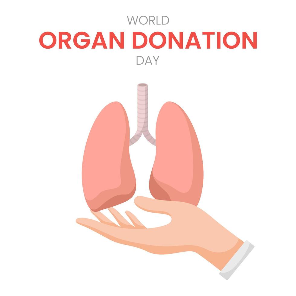 nationale orgaandonordag met longen vector