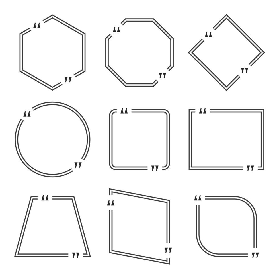 citaat vak frame op witte achtergrond vector