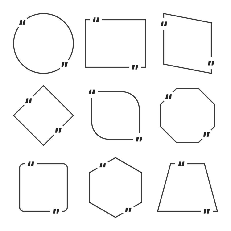 citaat vak frame op witte achtergrond vector