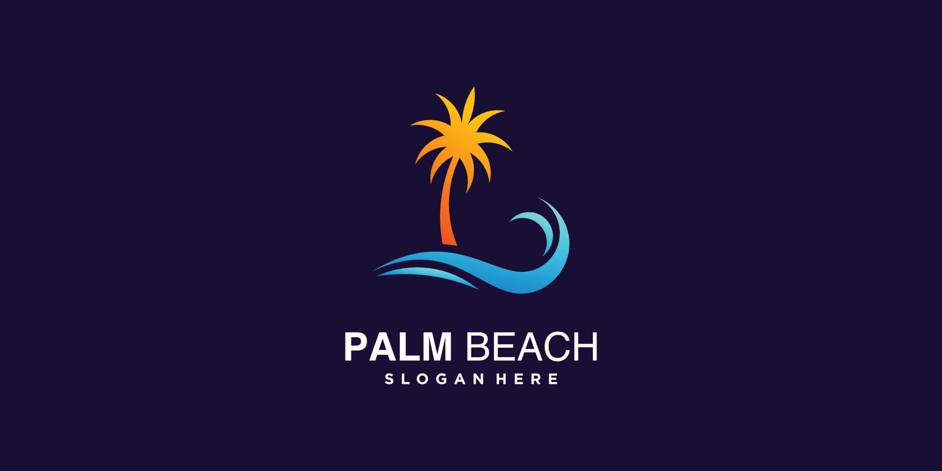palm logo collectie met creatief element concept premium vector deel