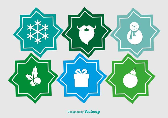 Kerstpictogrammen vector