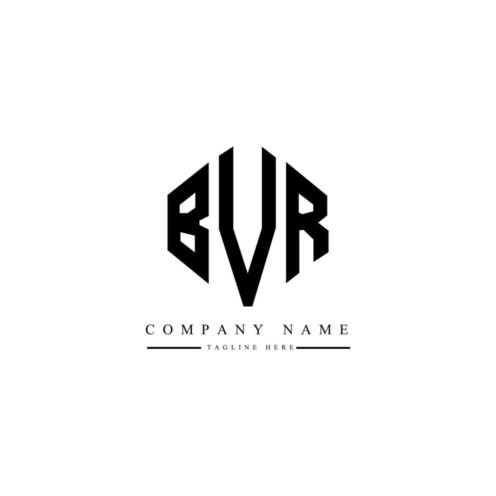 bvr letter logo-ontwerp met veelhoekvorm. bvr veelhoek en kubusvorm logo-ontwerp. bvr zeshoek vector logo sjabloon witte en zwarte kleuren. bvr monogram, bedrijfs- en onroerend goed logo.