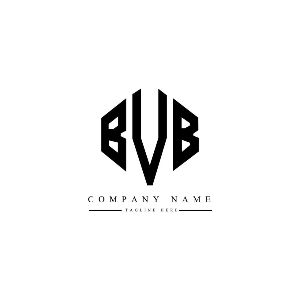 bvb letter logo-ontwerp met veelhoekvorm. bvb veelhoek en kubusvorm logo-ontwerp. bvb zeshoek vector logo sjabloon witte en zwarte kleuren. bvb monogram, bedrijfs- en onroerend goed logo.