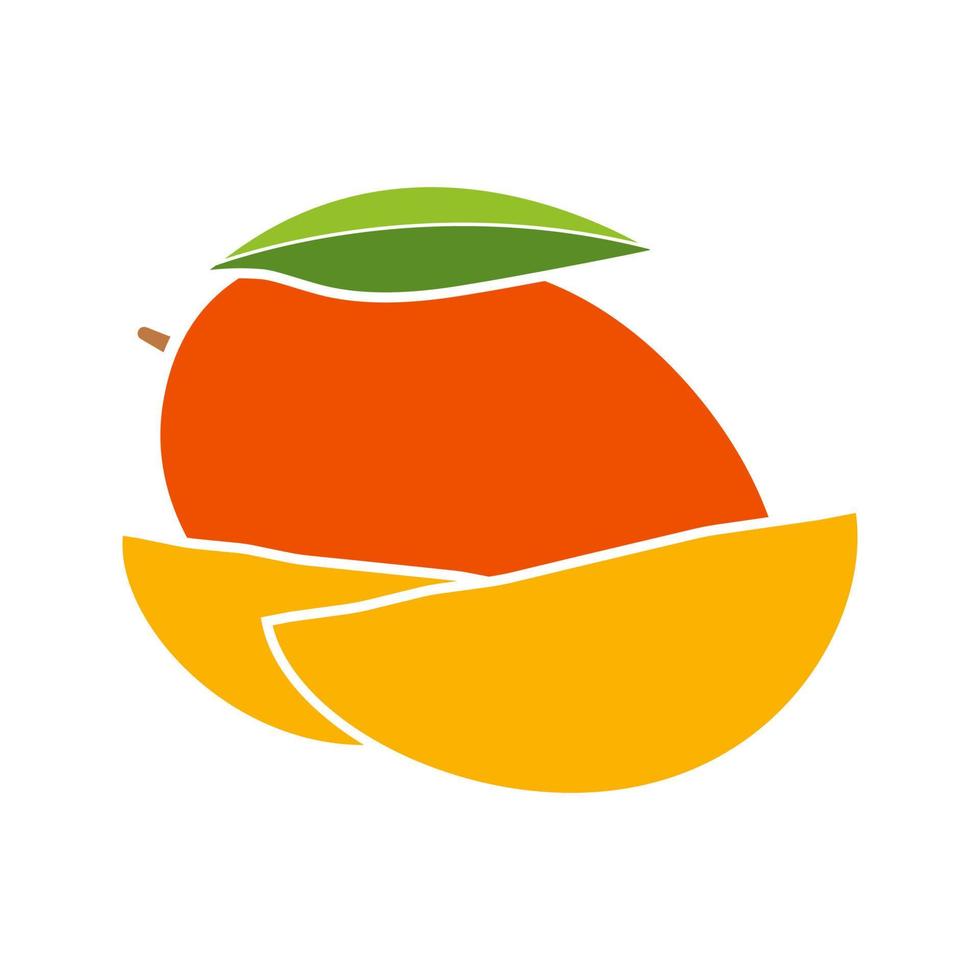 mango glyph kleur pictogram. silhouetsymbool op witte achtergrond zonder overzicht. negatieve ruimte. vector illustratie