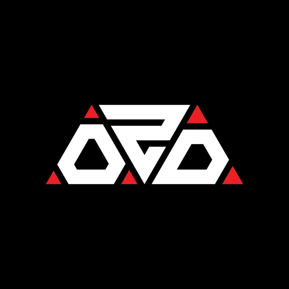 ozd driehoek letter logo ontwerp met driehoekige vorm. ozd driehoek logo ontwerp monogram. ozd driehoek vector logo sjabloon met rode kleur. ozd driehoekig logo eenvoudig, elegant en luxueus logo. ozd