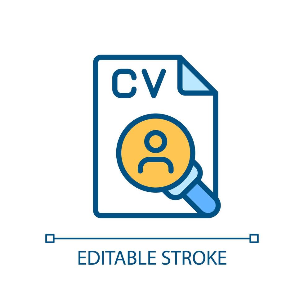 rekruteringspixel perfect rgb-kleurenpictogram. personeels proces. personeelsplanning. HR management. geïsoleerde vectorillustratie. eenvoudige gevulde lijntekening. bewerkbare streek. vector