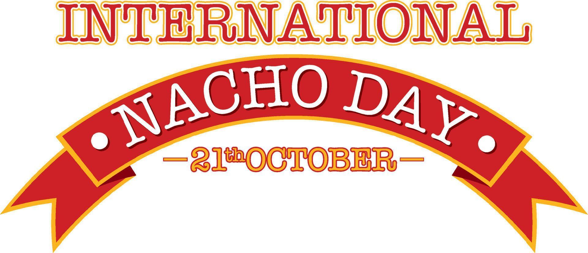 internationale nacho dag posterontwerp vector