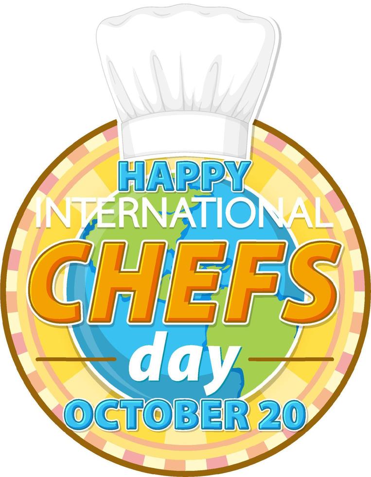 sjabloon voor spandoek internationale chef-dag vector