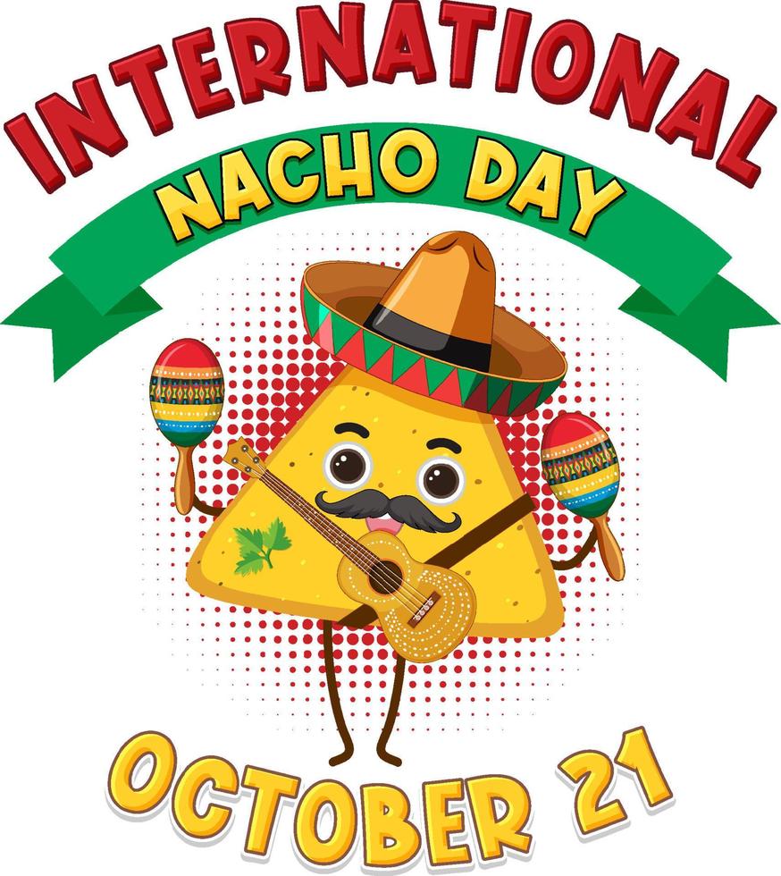 internationaal nacho-dagbannerontwerp vector