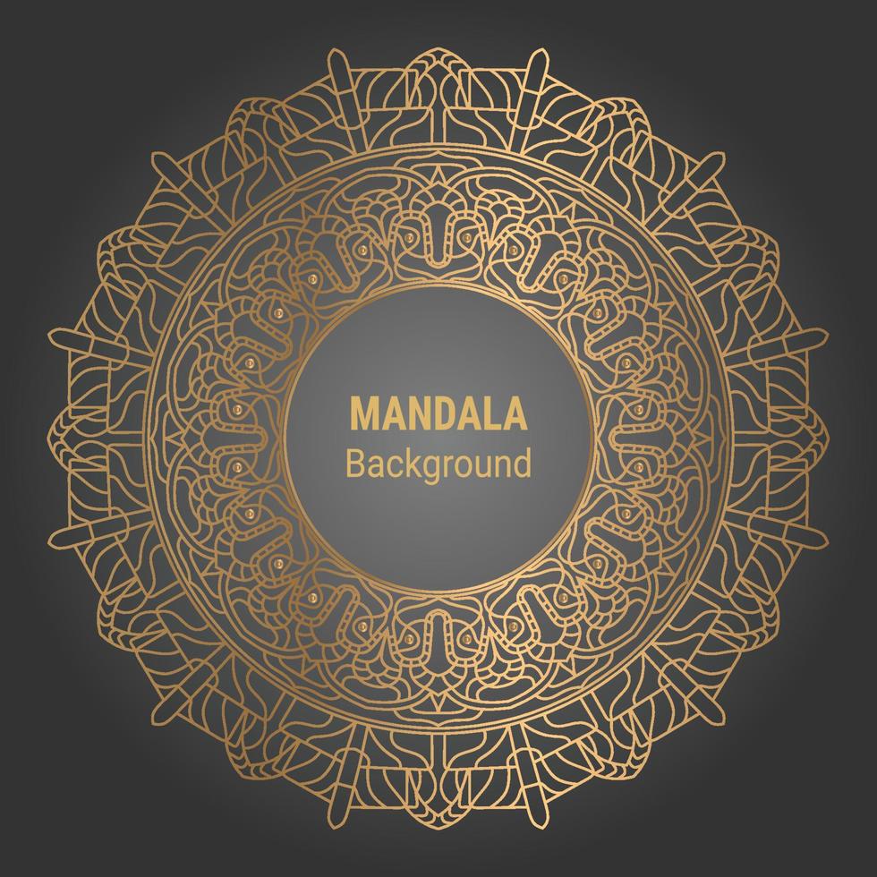 luxe mandala vector met gouden stijl achtergrond