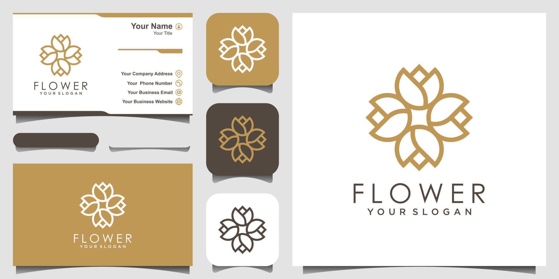 minimalistische elegante bloemen ornament logo ontwerp inspiratie met lijn kunststijl. cosmetica, spa, schoonheidssalon decoratie boetiek vector logo en visitekaartje