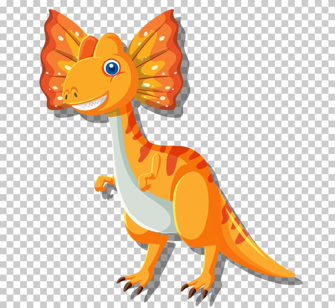 schattige dilophosaurus dinosaurus geïsoleerd vector