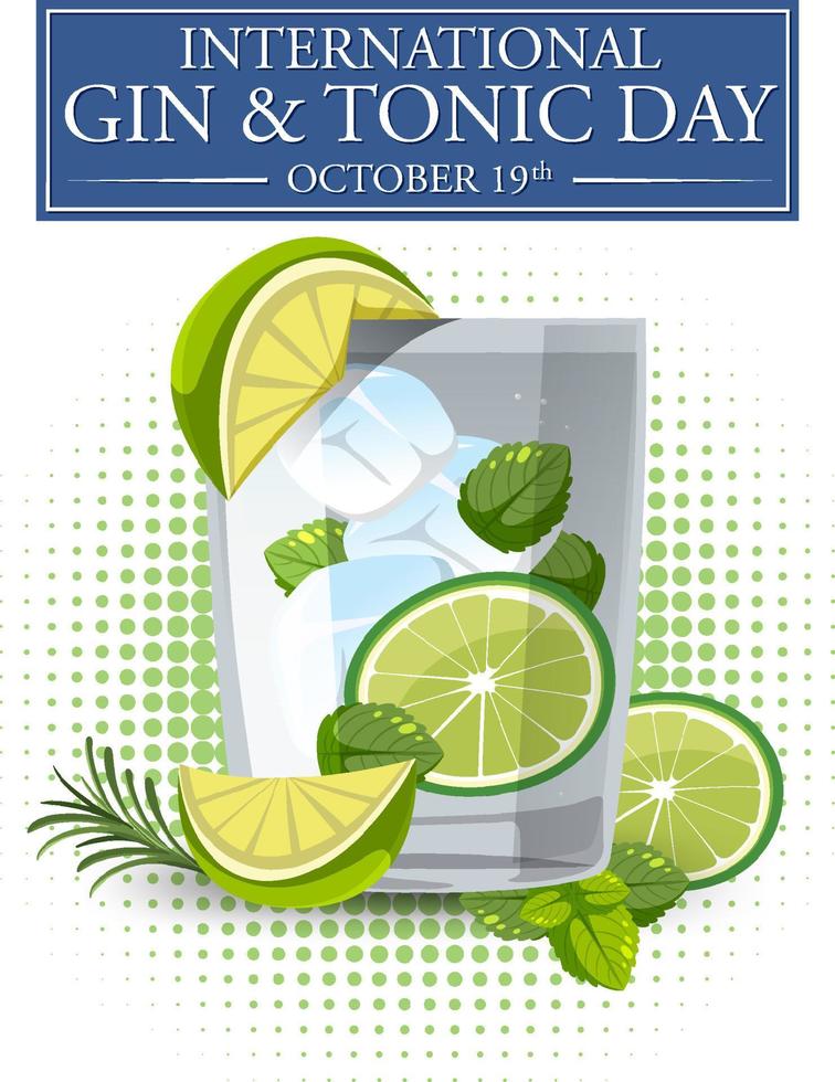 internationale gin-tonic dagbanner vector