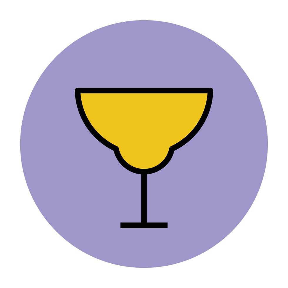 trendy drinkglas vector