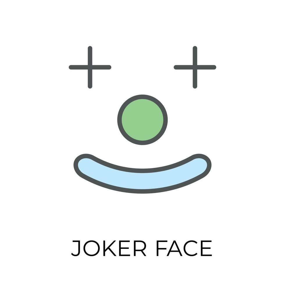 trendy jokergezicht vector