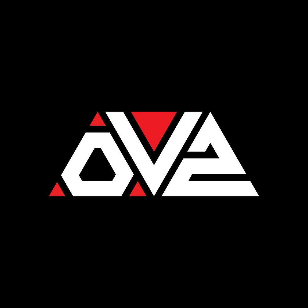 ovz driehoek brief logo ontwerp met driehoekige vorm. ovz driehoek logo ontwerp monogram. ovz driehoek vector logo sjabloon met rode kleur. ovz driehoekig logo eenvoudig, elegant en luxueus logo. ovz