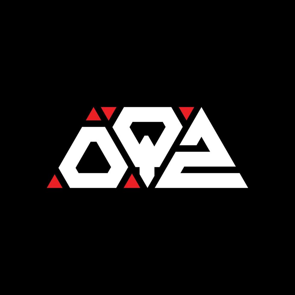 oqz driehoek brief logo ontwerp met driehoekige vorm. oqz driehoek logo ontwerp monogram. oqz driehoek vector logo sjabloon met rode kleur. oqz driehoekig logo eenvoudig, elegant en luxueus logo. oqz