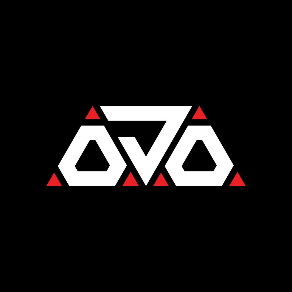 ojo driehoek brief logo ontwerp met driehoekige vorm. ojo driehoek logo ontwerp monogram. ojo driehoek vector logo sjabloon met rode kleur. ojo driehoekig logo eenvoudig, elegant en luxueus logo. ojo