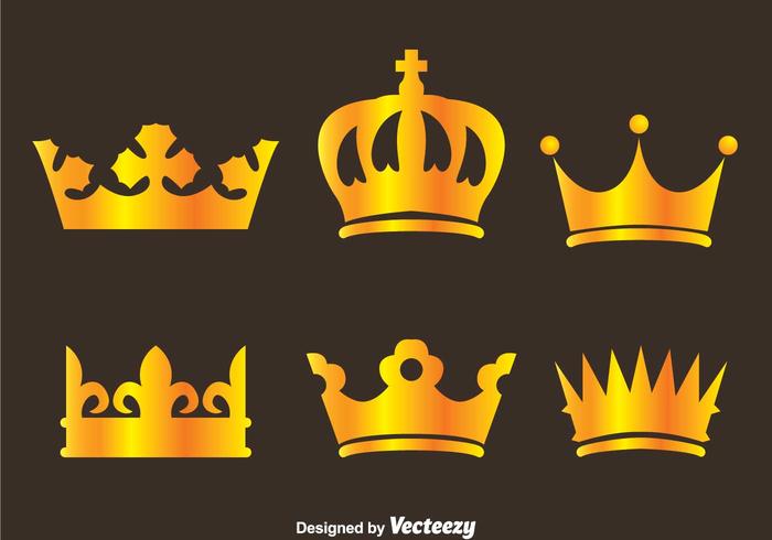 Gouden Kroon Logo Vectoren